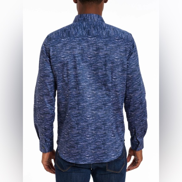 NWT - Robert Graham Men’s Tailored Fit Line-Print Sport Shirt - Size XL - Picture 3 of 10